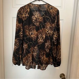 Beautiful, gold, black and brown print shirt